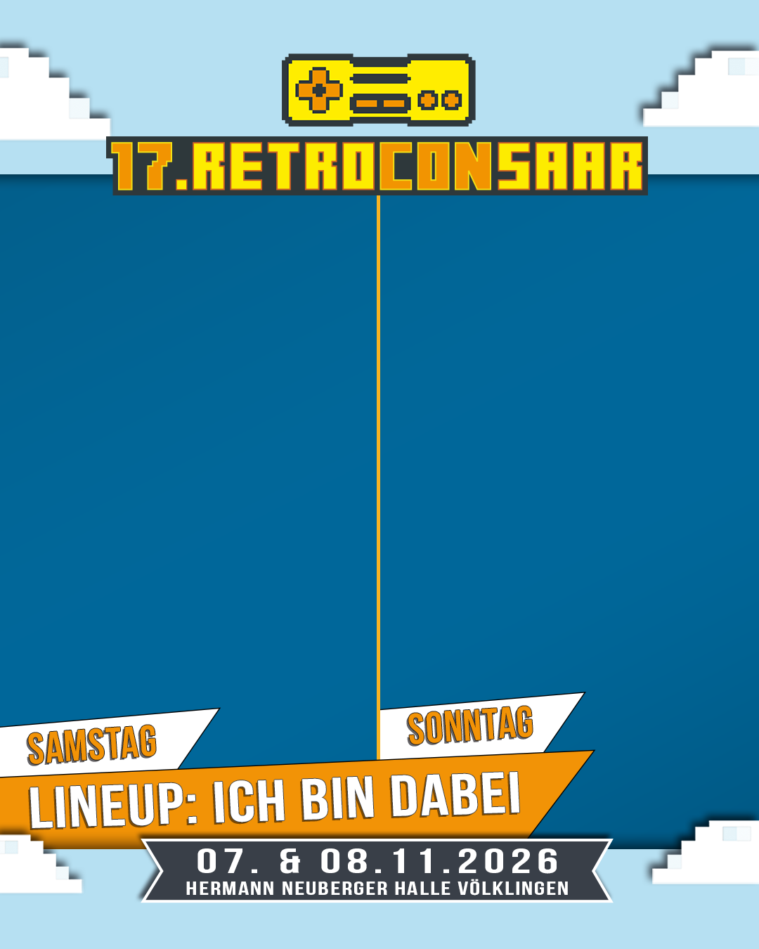 „Ich bin dabei“-Vorlage, Beitrag (1080 × 1350 Pixel), Mit Hintergrund